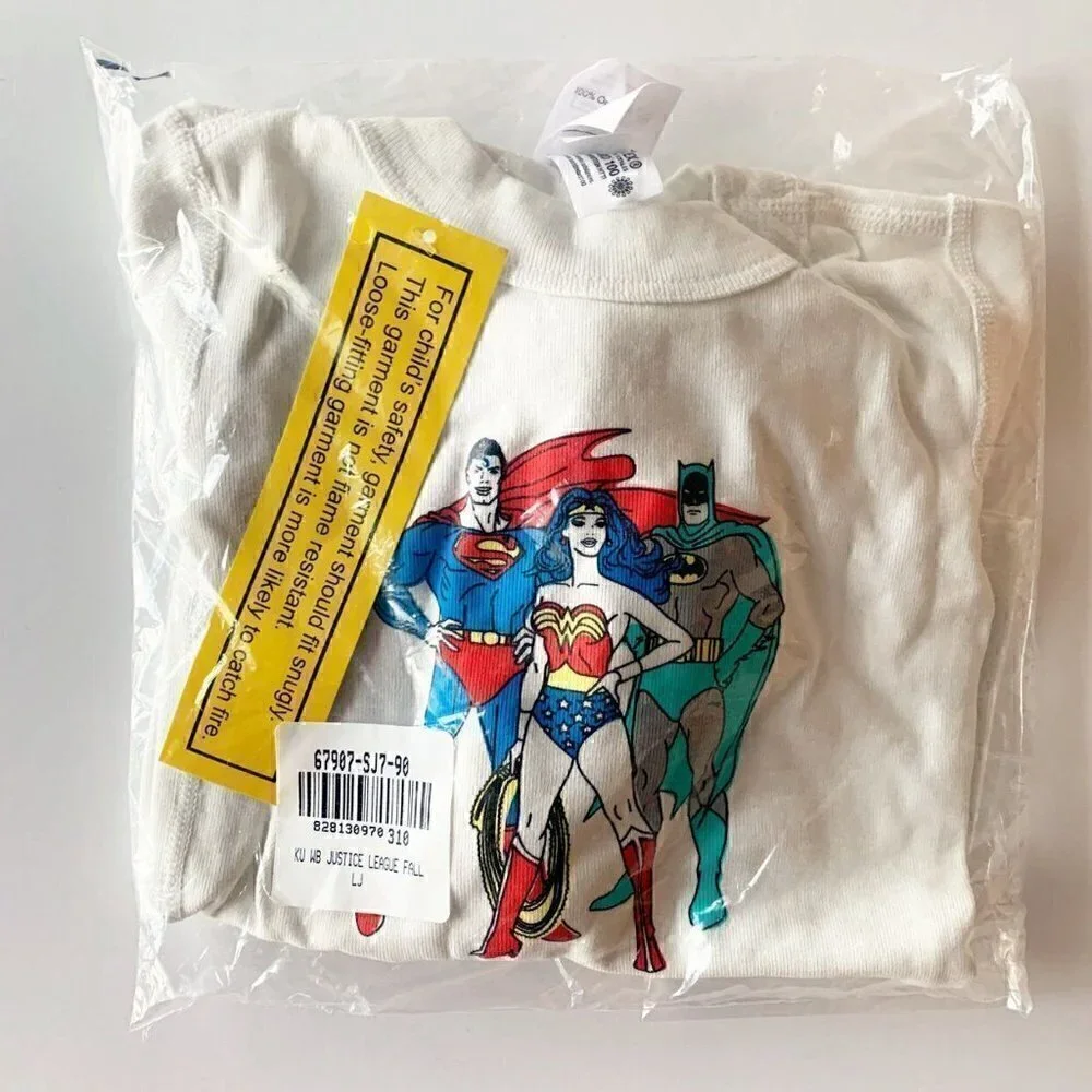 NWT Hanna Andersson Justice League Kids Long John Pajama 3T 90 Cm 4T 5T